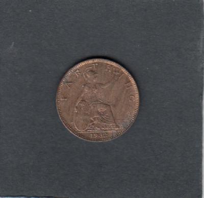 Beschrijving: 1 Farthing GEORGIUS V